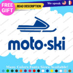 Fits MOTO-SKI Decal Sticker Vinyl Ski moto old snow Vintage Antique Snowmobile 2 - Image 5