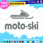 Fits MOTO-SKI Decal Sticker Vinyl Ski moto old snow Vintage Antique Snowmobile 2 - Image 8