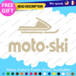 Fits MOTO-SKI Decal Sticker Vinyl Ski moto old snow Vintage Antique Snowmobile 2 - Image 24