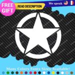 Fits Army Star Sticker Decal Vinyl Jeep US Military Truck Door Car Hood Window