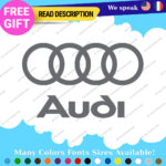 Fits Audi Quattro Decals Stickers Vinyl Door Sport Ring Racing Line S Car e-tron - Image 3
