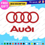 Fits Audi Quattro Decals Stickers Vinyl Door Sport Ring Racing Line S Car e-tron - Image 4