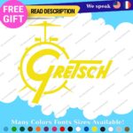 Fits Gretsch Drum Old Decals Stickers Vinyl Guitar White Bass Vintage Music - Image 15