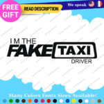 Fits Fake Taxi Decals Stickers Vinyl Jims  Prank Joke Faketaxi Bumper JDM Yellow - Image 4