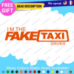 Fits Fake Taxi Decals Stickers Vinyl Jims  Prank Joke Faketaxi Bumper JDM Yellow - Image 8