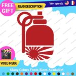 Hand Grenade Japan Rising Sun Decals Stickers Vinyl Car Race Drift Lowered JDM