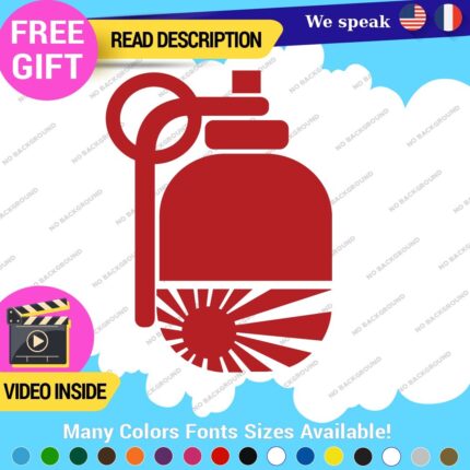 Hand Grenade Japan Rising Sun Decals Stickers Vinyl Car Race Drift Lowered JDM