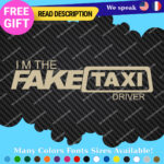 Fits Fake Taxi Decals Stickers Vinyl Jims  Prank Joke Faketaxi Bumper JDM Yellow - Image 27
