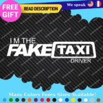 Fits Fake Taxi Decals Stickers Vinyl Jims  Prank Joke Faketaxi Bumper JDM Yellow - Image 29
