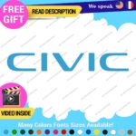 Fits Honda Civic Si SiR Decal Sticker Vinyl Side Hatch JDM Drift Tuning CRX - Image 5