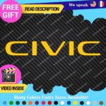 Fits Honda Civic Si SiR Decal Sticker Vinyl Side Hatch JDM Drift Tuning CRX - Image 9