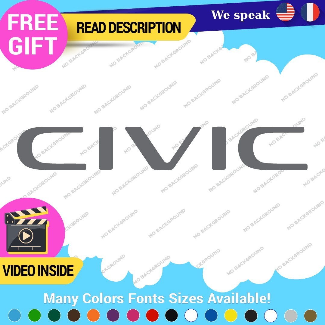 Fits Honda Civic Si SiR Decal Sticker Vinyl Side Hatch JDM Drift Tuning CRX 297492447043 Fits Honda Civic Si SiR Decal Sticker Vinyl Side Hatch JDM Drift Tuning CRX - Image 1