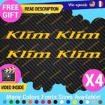 QTY:4 Fits Klim Motorcycle Decal Lifestyle Stickers Vinyl Moto Clothing Gear Cap