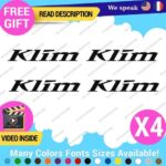 QTY:4 Fits Klim Motorcycle Decal Lifestyle Stickers Vinyl Moto Clothing Gear Cap - Image 3