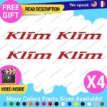 QTY:4 Fits Klim Motorcycle Decal Lifestyle Stickers Vinyl Moto Clothing Gear Cap - Image 6