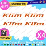 QTY:4 Fits Klim Motorcycle Decal Lifestyle Stickers Vinyl Moto Clothing Gear Cap - Image 7