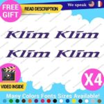 QTY:4 Fits Klim Motorcycle Decal Lifestyle Stickers Vinyl Moto Clothing Gear Cap - Image 10