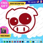 Pig Pink Stickers Vinyl Decals Animal JDM Car Bumper - Image 3