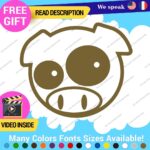 Pig Pink Stickers Vinyl Decals Animal JDM Car Bumper - Image 24
