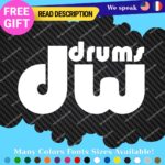 Fits DW Drums  Decals Stickers Vinyl Bass Drumming Music Band group Birch Shell