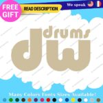 Fits DW Drums  Decals Stickers Vinyl Bass Drumming Music Band group Birch Shell - Image 21