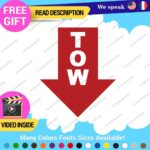 Tow Hook Point Safety Decal Sticker Vinyl JDM Japan Lower Bitch Tuning Drift