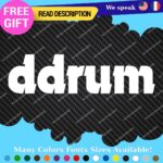 Fits DDrum  Decals Sticker Vinyl Replacement Old Band Percussion Bass Drum