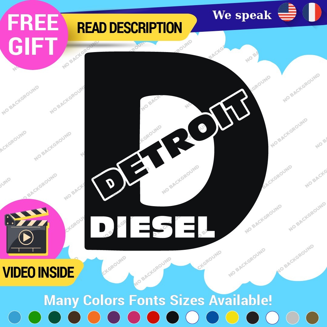 Fits D Diesel Detroit Decal Sticker Vinyl Engine Turbo Gas Truck JDM Fossil Car 297730367183 Fits D Diesel Detroit Decal Sticker Vinyl Engine Turbo Gas Truck JDM Fossil Car - Image 1
