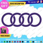 Fits Audi Ring Decals Stickers Vinyl Quattro Sport Racing Line S Car Wheel Brake - Image 11