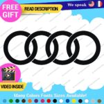Fits Audi Ring Decals Stickers Vinyl Quattro Sport Racing Line S Car Wheel Brake - Image 3