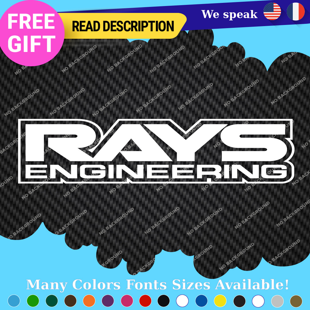 Fits Wheel Rays Engineering Stickers Vinyl Decal Volk Racing JDM Aluminium Club 297353876493 Fits Wheel Rays Engineering Stickers Vinyl Decal Volk Racing JDM Aluminium Club - Image 1