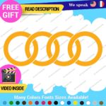 Fits Audi Ring Decals Stickers Vinyl Quattro Sport Racing Line S Car Wheel Brake - Image 26