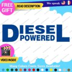 Diesel Powered Decals Stickers Vinyl Fuel Gas Truck Only Inside Turbo JDM Tank - Image 11