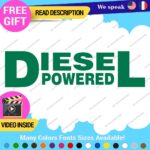 Diesel Powered Decals Stickers Vinyl Fuel Gas Truck Only Inside Turbo JDM Tank - Image 12