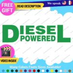 Diesel Powered Decals Stickers Vinyl Fuel Gas Truck Only Inside Turbo JDM Tank - Image 13