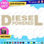 Diesel Powered Decals Stickers Vinyl Fuel Gas Truck Only Inside Turbo JDM Tank - Image 17