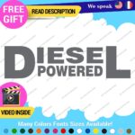 Diesel Powered Decals Stickers Vinyl Fuel Gas Truck Only Inside Turbo JDM Tank - Image 18