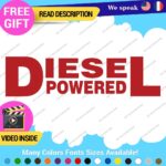 Diesel Powered Decals Stickers Vinyl Fuel Gas Truck Only Inside Turbo JDM Tank - Image 3