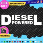 Diesel Powered Decals Stickers Vinyl Fuel Gas Truck Only Inside Turbo JDM Tank - Image 22