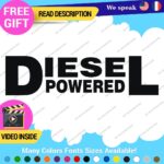 Diesel Powered Decals Stickers Vinyl Fuel Gas Truck Only Inside Turbo JDM Tank - Image 23