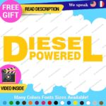 Diesel Powered Decals Stickers Vinyl Fuel Gas Truck Only Inside Turbo JDM Tank - Image 24