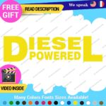 Diesel Powered Decals Stickers Vinyl Fuel Gas Truck Only Inside Turbo JDM Tank - Image 25