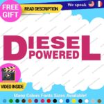 Diesel Powered Decals Stickers Vinyl Fuel Gas Truck Only Inside Turbo JDM Tank - Image 5