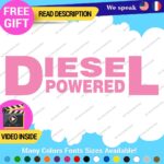 Diesel Powered Decals Stickers Vinyl Fuel Gas Truck Only Inside Turbo JDM Tank - Image 6
