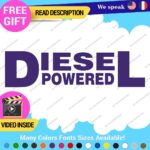 Diesel Powered Decals Stickers Vinyl Fuel Gas Truck Only Inside Turbo JDM Tank - Image 7