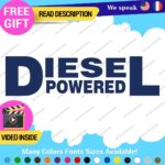 Diesel Powered Decals Stickers Vinyl Fuel Gas Truck Only Inside Turbo JDM Tank - Image 8
