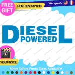 Diesel Powered Decals Stickers Vinyl Fuel Gas Truck Only Inside Turbo JDM Tank - Image 10