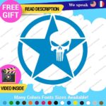 Fits Army Star Skull Sticker Decal Vinyl US Military Truck Door Punisher - Image 13