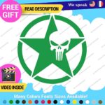 Fits Army Star Skull Sticker Decal Vinyl US Military Truck Door Punisher - Image 16