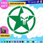 Fits Army Star Skull Sticker Decal Vinyl US Military Truck Door Punisher - Image 17